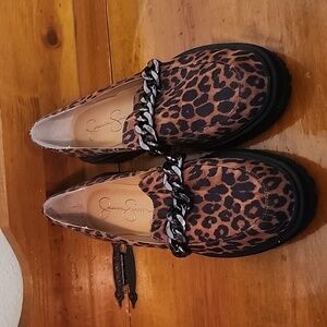 Leopard print loafers